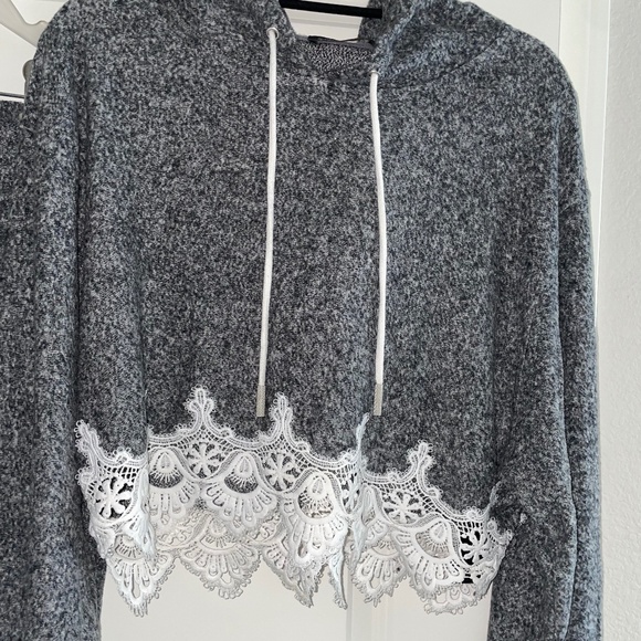 THE KOOPLES SPORT Gray Soft Fleece Set Hooded Top Pull-On Joggers Size 1/2 - Picture 3 of 16